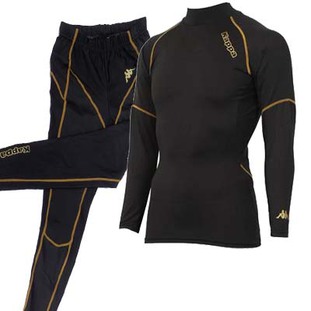 KAPPA カッパ コンプレッションタイツ インナーシャツ KF352UT11 ブラックBK1 35%OFF